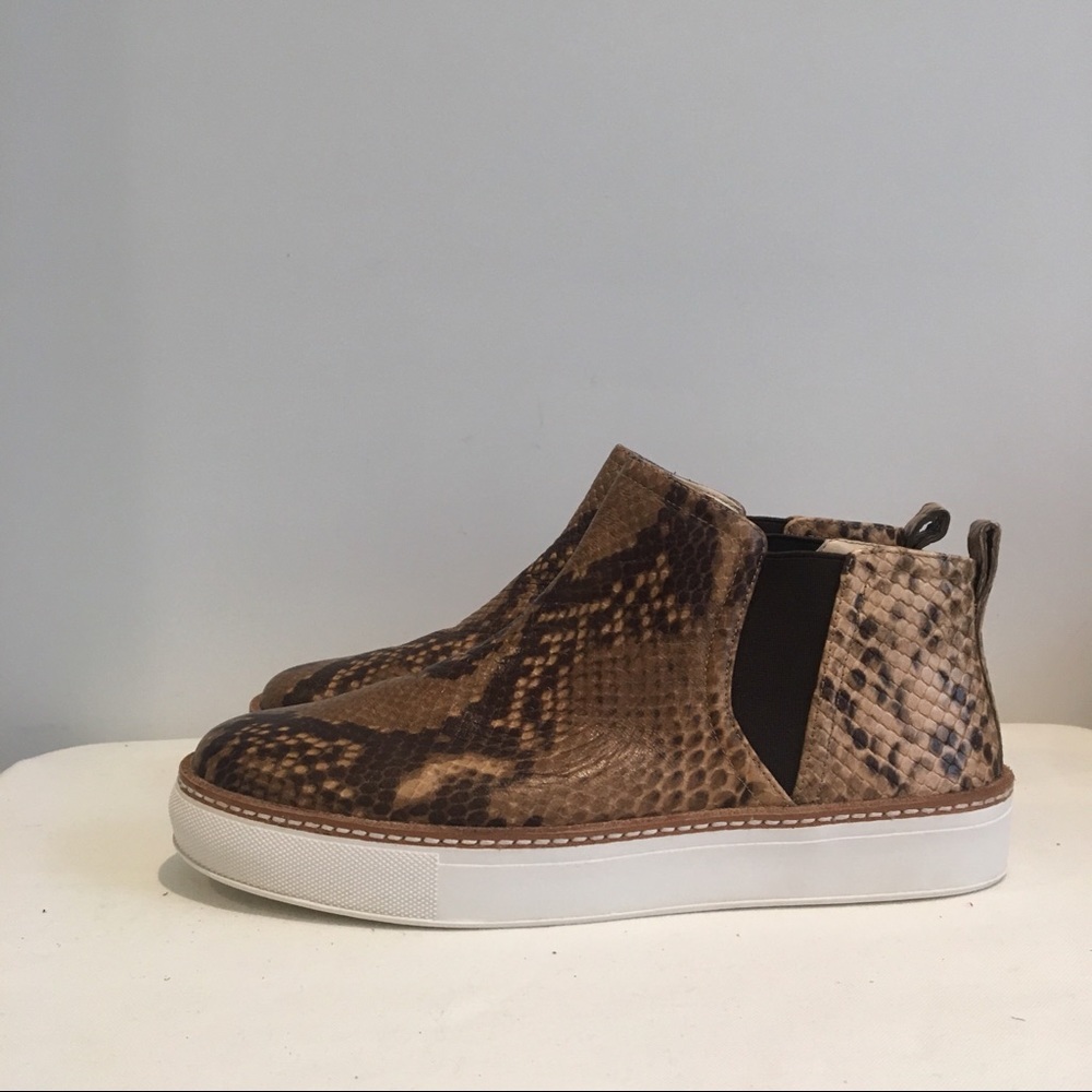 Zara Woman Snake Print Sneaker Boots